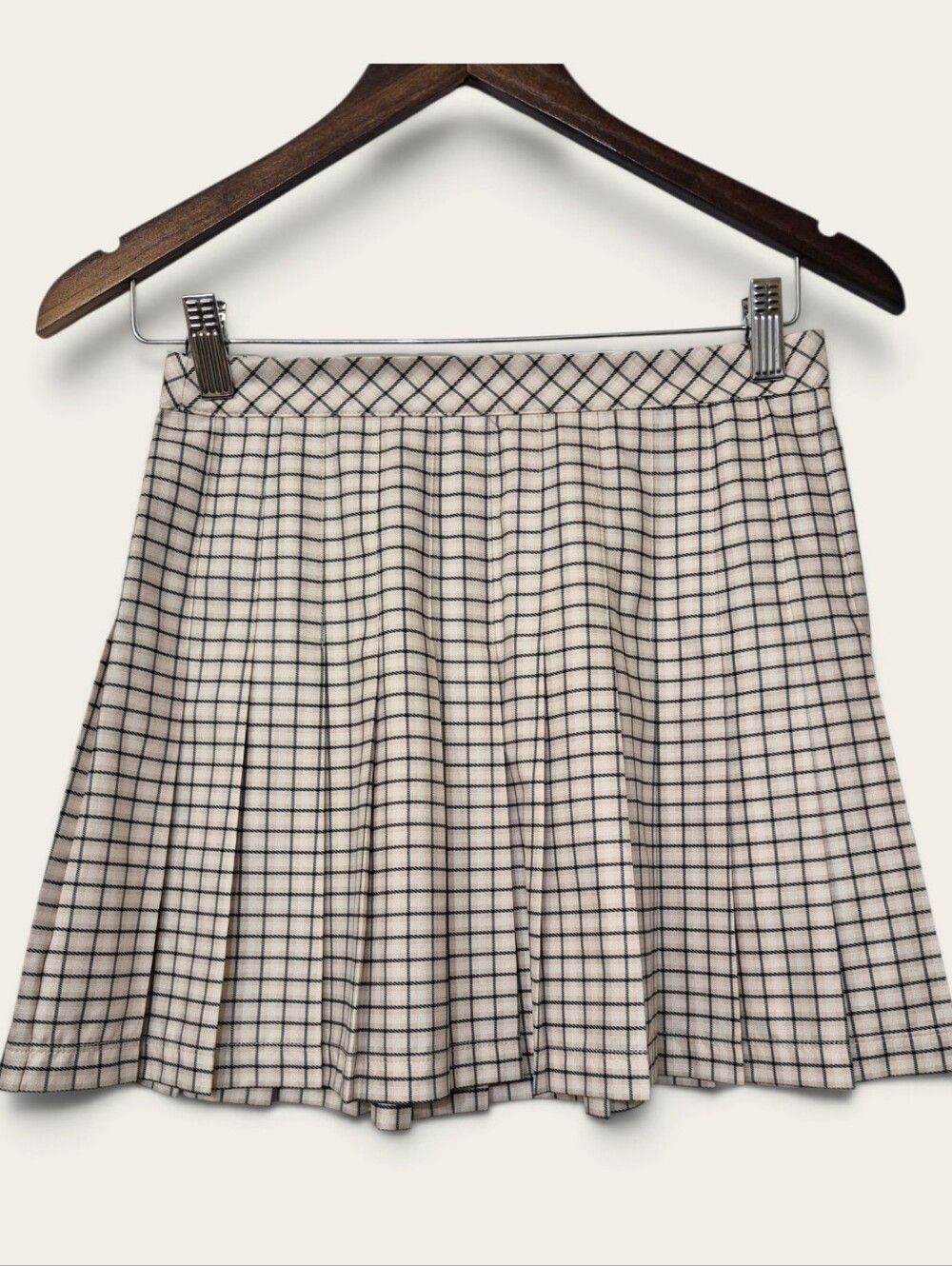 Tory Burch NWT Pleated Sesame Petite Plaid Tennis Skirt Size 0